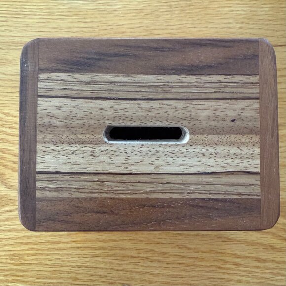 Tzedaka Charity Box Hand Crafted Zebrawood Star of David Judaica - Picture 5 of 10